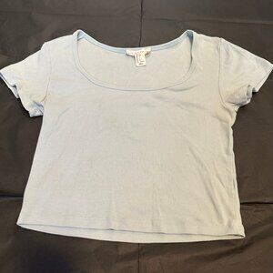 Light Blue Crop Top